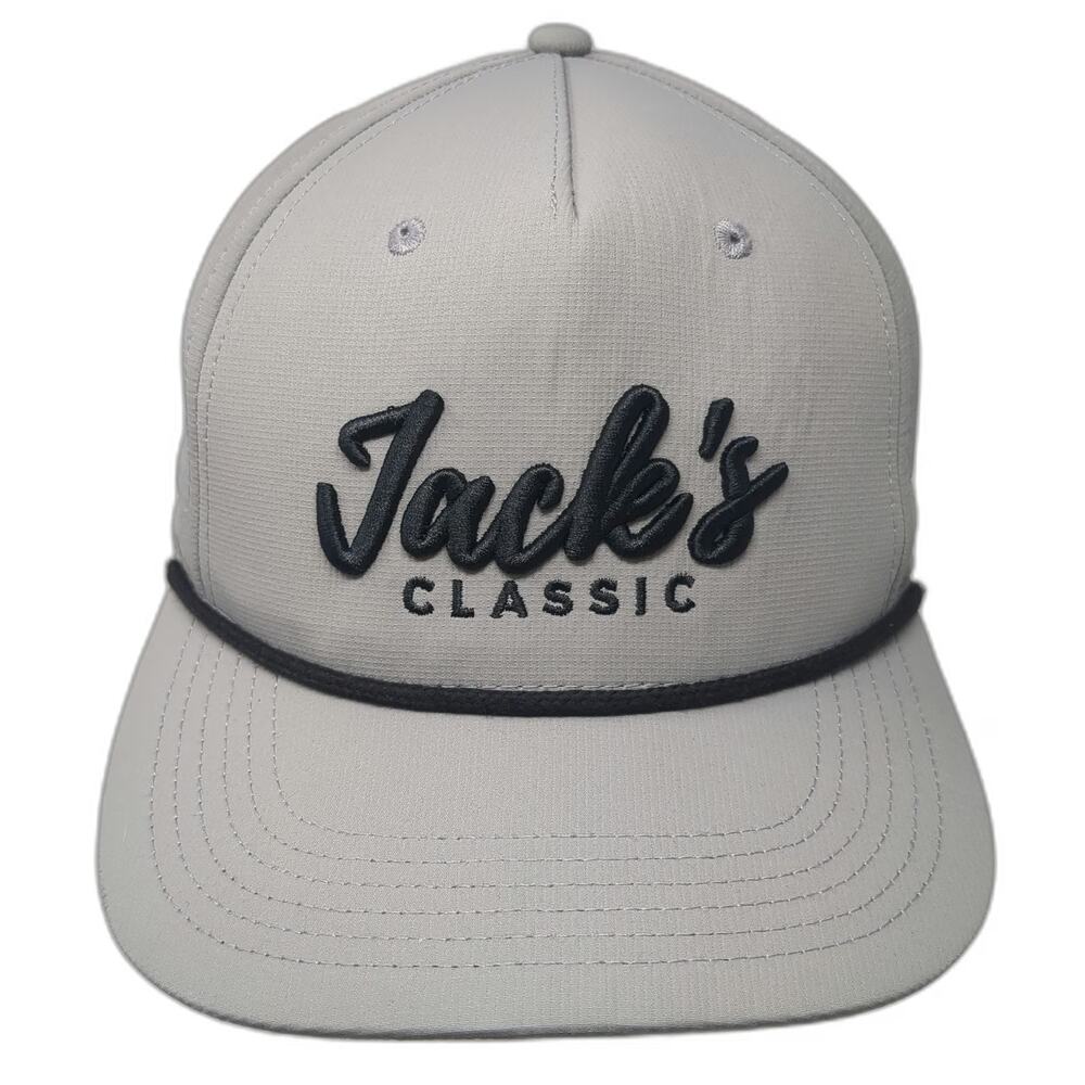 Cap America 5 Panel Hat Gray One Size Jack's Classic Rope Snapback Polyester